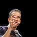 Author, television personality and sex columnist Dan Savage gestures with his hand at Michigan Theater on Sunday. Daniel Brenner I AnnArbor.com